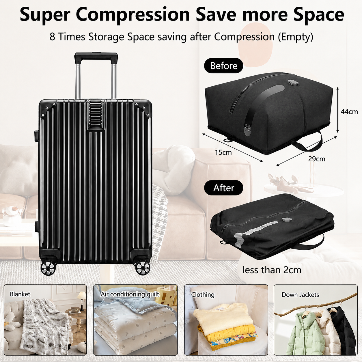 Travel Vacuum Compression Bag